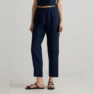 Quince 100% European Linen Tapered Ankle Pants